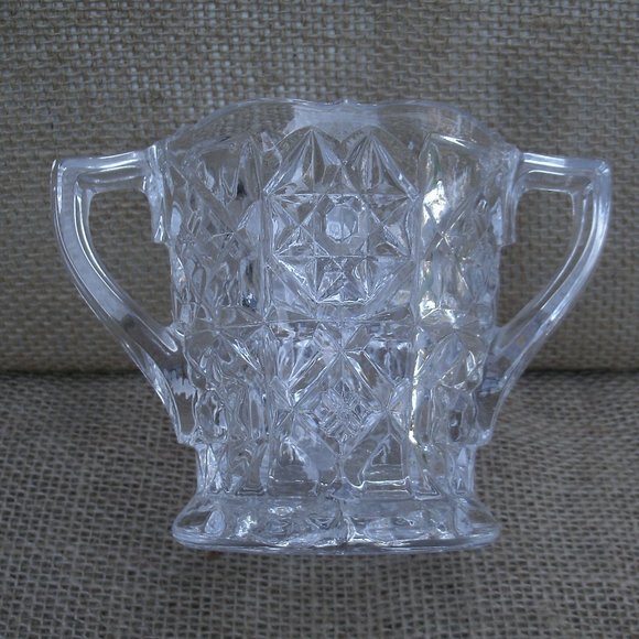 Vintage Fostoria Glass Crystal Sugar & Creamer Set - Picture 10 of 16